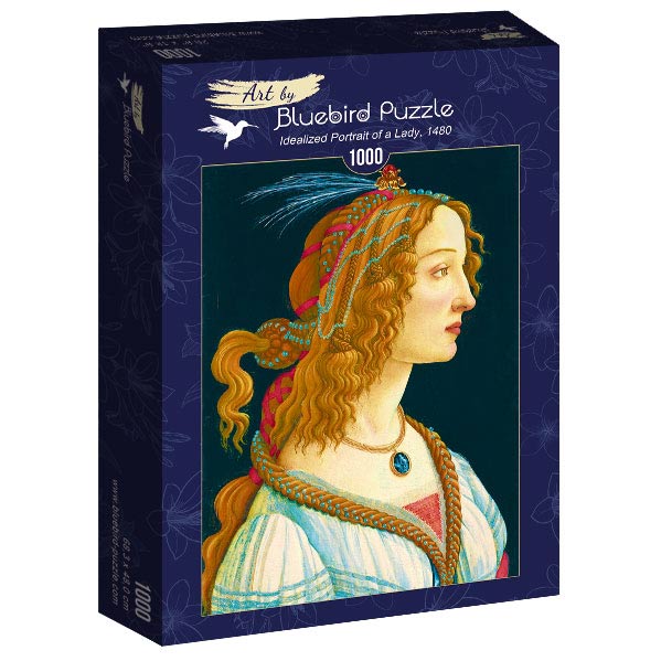 Bluebird Puzzle - Sandro Botticelli - Idealized Portrait of a Lady, 1480 - 1000 Piece Jigsaw Puzzle