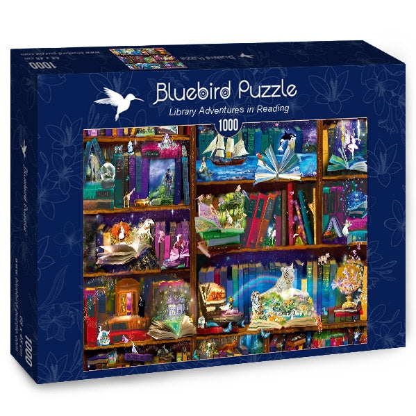 Library Adventures in Reading – 1000 Piece Jigsaw Puzzle (Bluebird Puzzle)