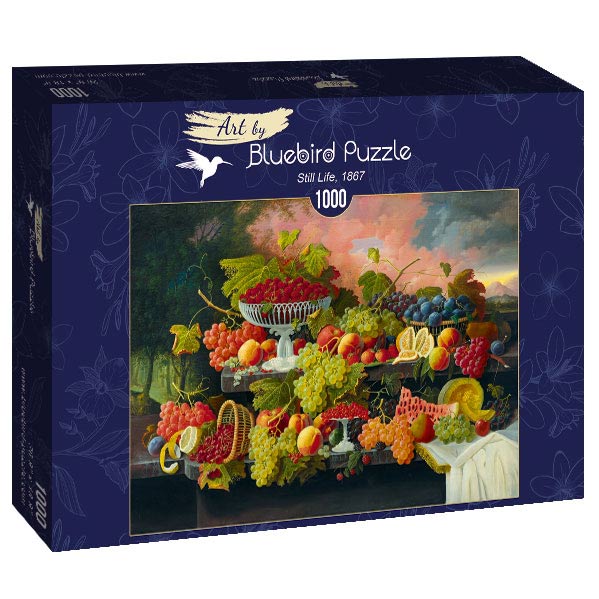 Bluebird Puzzle - Severin Roesen - Still Life, 1867 - 1000 Piece Jigsaw Puzzle