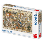 Fight in a Pub by Josef Lada – 1000 Piece Jigsaw Puzzle (Dino)