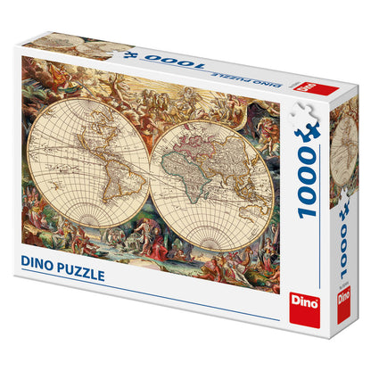 Dino - Antique World Map - 1000 Piece Jigsaw Puzzle