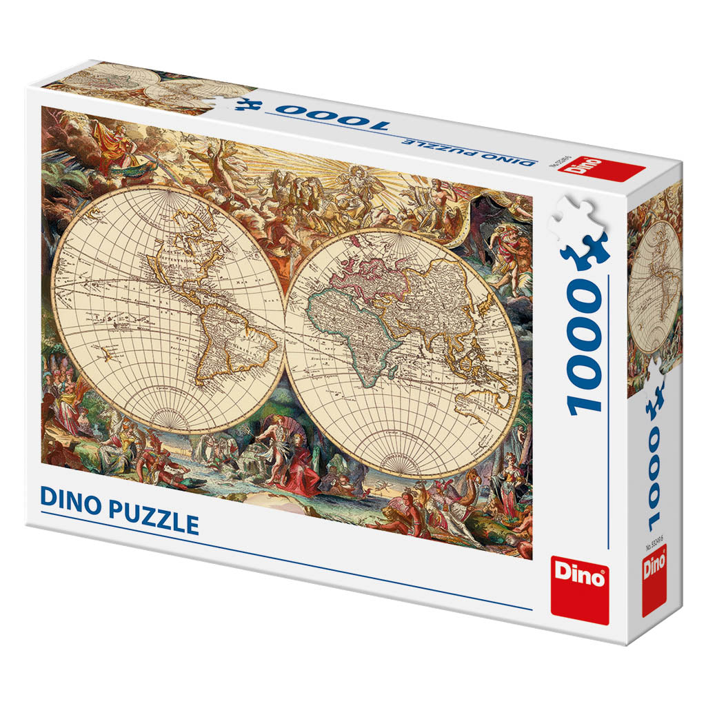 Antique World Map – 1000 Piece Jigsaw Puzzle (Dino)