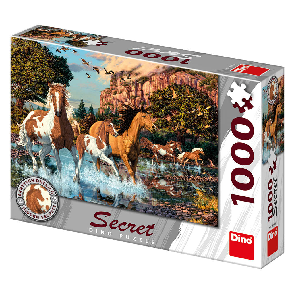 Dino - Secret Puzzle - Horses - 1000 Piece Jigsaw Puzzle