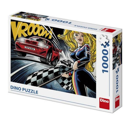 Dino - Pop Art - Race - 1000 Piece Jigsaw Puzzle