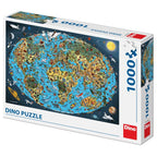 Illustrated World Map – 1000 Piece Jigsaw Puzzle (Dino)