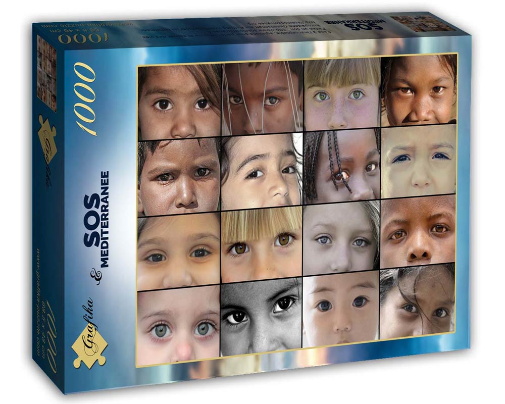 Eyes of Children around the World by SOS MEDITERRANEE – 1000 Piece Jigsaw Puzzle (Grafika) - Completed Puzzle