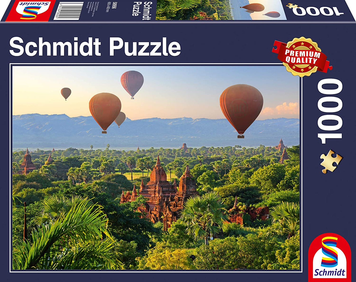 Schmidt - Hot Air Balloons Mandalay Myanmar - 1000 Piece Jigsaw Puzzle