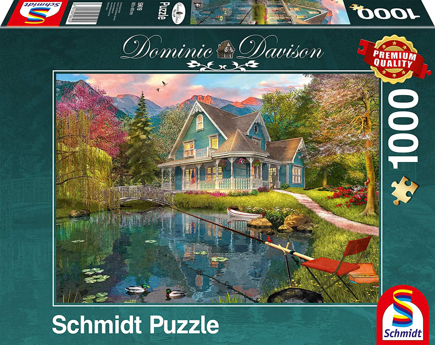Schmidt - Dominic Davison, House by the Lake - 1000 Piece Jigsaw Puzzle