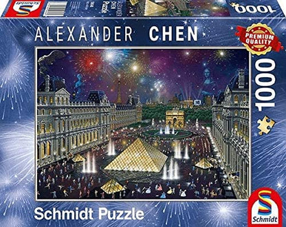 Schmidt - Alexander Chen, Fireworks at the Louvre - 1000 Piece Jigsaw Puzzle