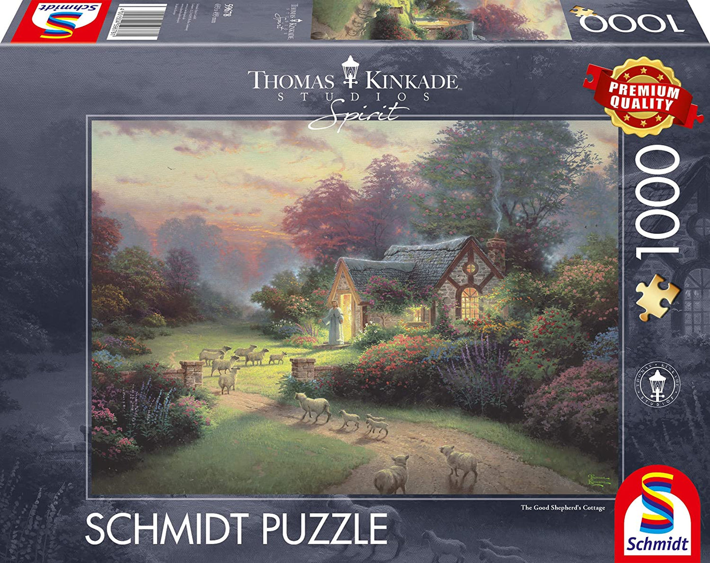 Schmidt - Thomas Kinkade, Spirit, Cottage of the Good Shepherd - 1000 Piece Jigsaw Puzzle