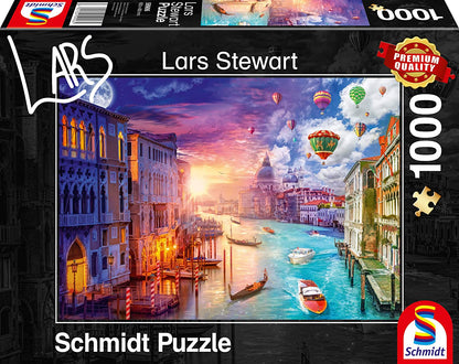 Schmidt - Lars Stewart - Venice - Night and Day - 1000 Piece Jigsaw Puzzle