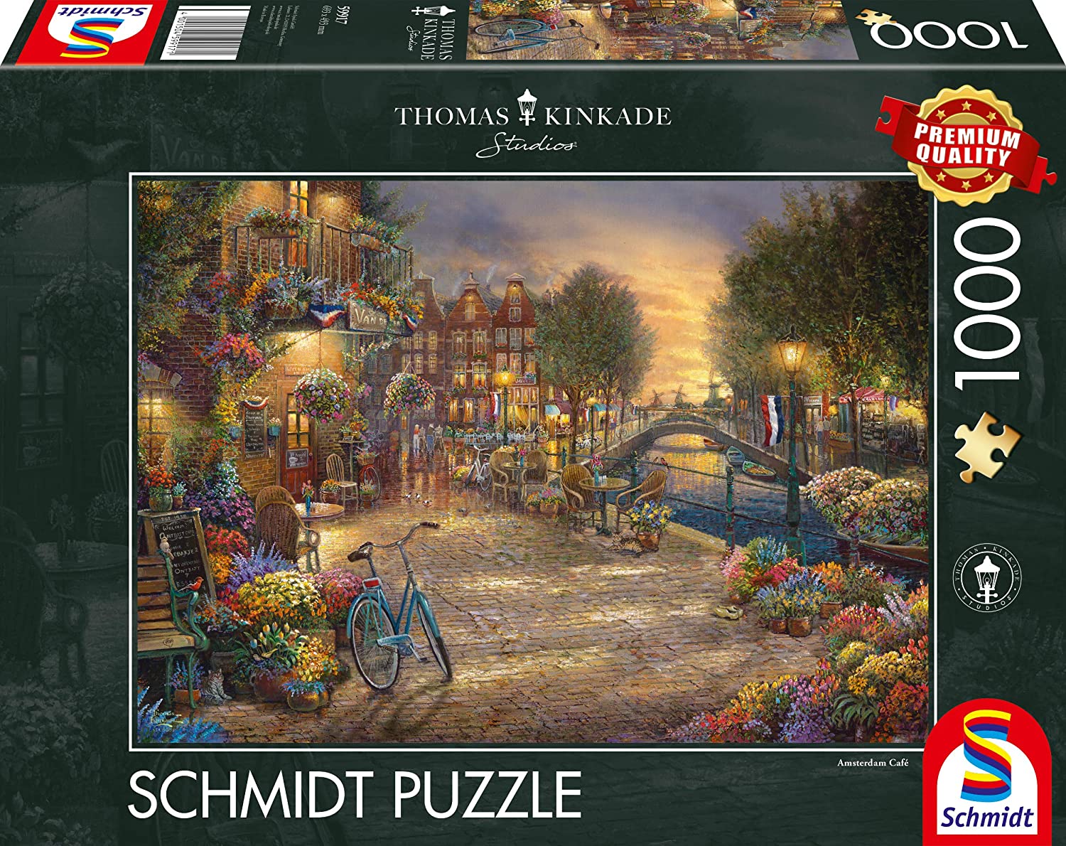 Amsterdam by Thomas Kinkade – 1000 Piece Jigsaw Puzzle (Schmidt)