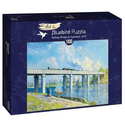 Bluebird Puzzle - Claude Monet -Railway Bridge at Argenteuil, 1873 - 1000 Piece Jigsaw Puzzle
