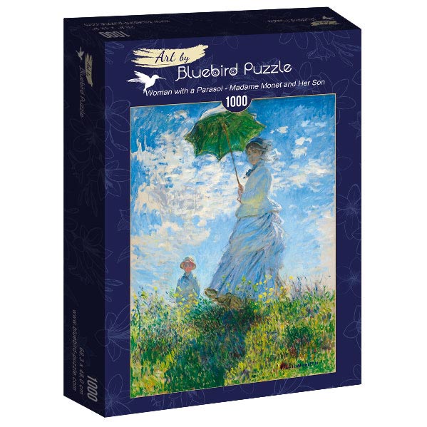 Woman with a Parasol - Madame Monet and Her Son by Claude Monet – 1000 Piece Jigsaw Puzzle (Bluebird Puzzle)