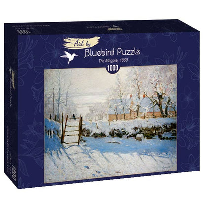 Bluebird Puzzle - Claude Monet - The Magpie, 1869 - 1000 Piece Jigsaw Puzzle