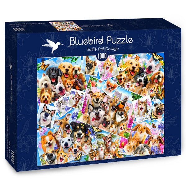 Bluebird Puzzle - Selfie Pet Collage - 1000 Piece Jigsaw Puzzle