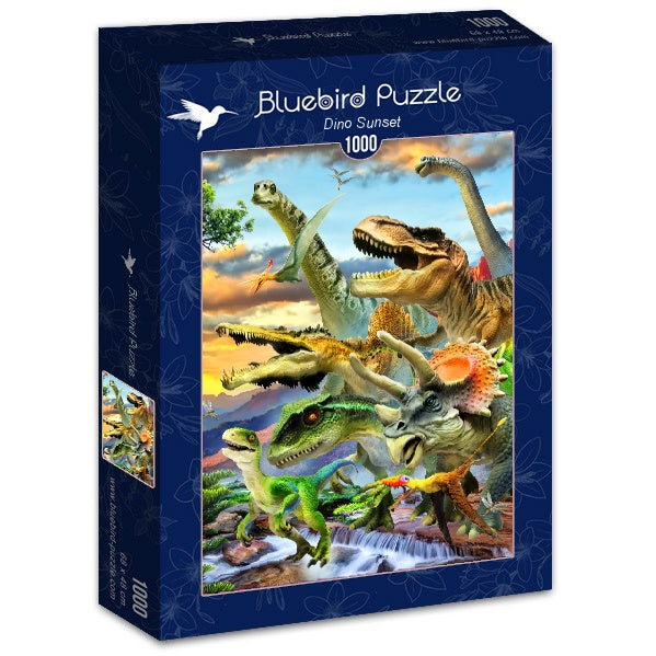 Dino Sunset – 1000 Piece Jigsaw Puzzle (Bluebird Puzzle)