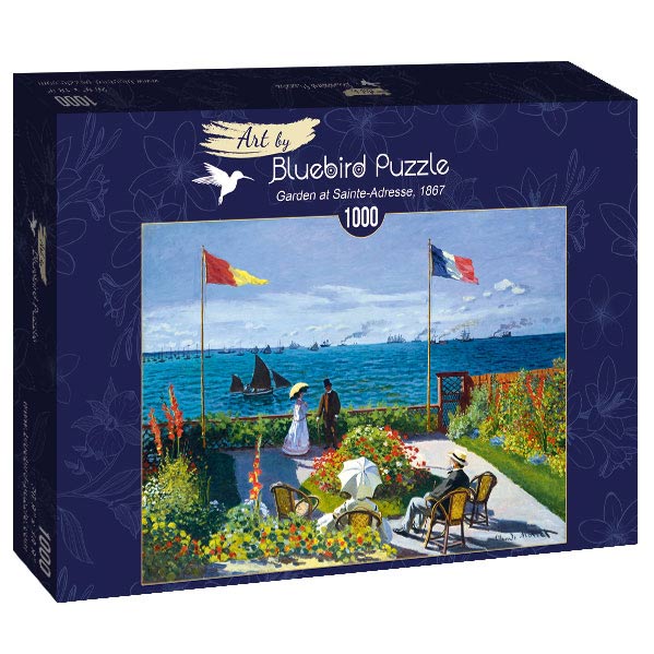 Bluebird Puzzle - Claude Monet - Garden at Sainte-Adresse, 1867 - 1000 Piece Jigsaw Puzzle