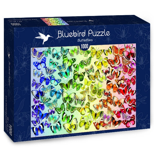 Butterflies – 1000 Piece Jigsaw Puzzle (Bluebird Puzzle) - Completed Puzzle