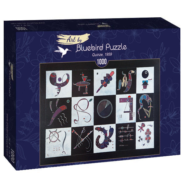 Bluebird Puzzle - Kandinsky - Quinze, 1959 - 1000 Piece Jigsaw Puzzle