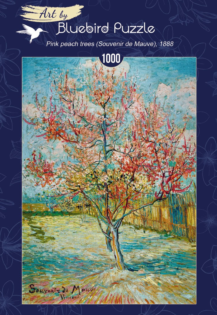 Pink Peach Trees (Souvenir de Mauve), 1888 by Vincent Van Gogh – 1000 Piece Jigsaw Puzzle (Bluebird Puzzle)