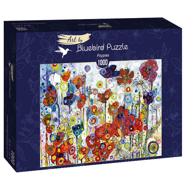 Bluebird Puzzle - Sally Rich - Poppies - 1000 Piece Jigsaw Puzzle