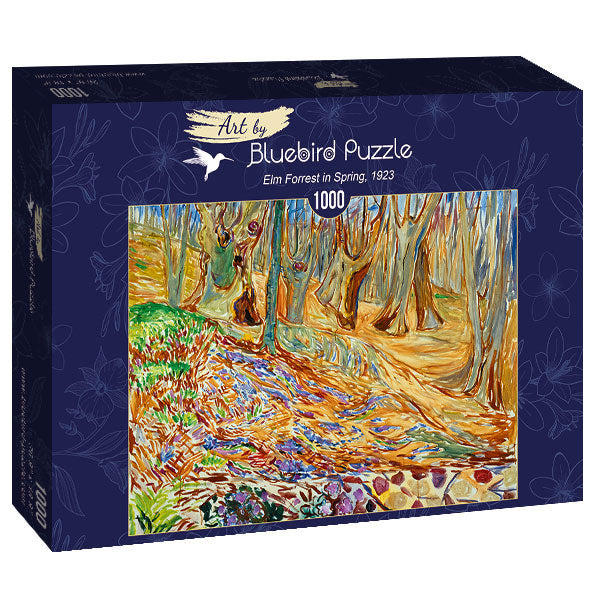 Bluebird - Edvard Munch - Elm Forrest in Spring, 1923 - 1000 Piece Jigsaw Puzzle