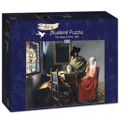 Bluebird Puzzle - Johannes Vermeer - The Glass of Wine, 1661 - 1000 Piece Jigsaw Puzzle