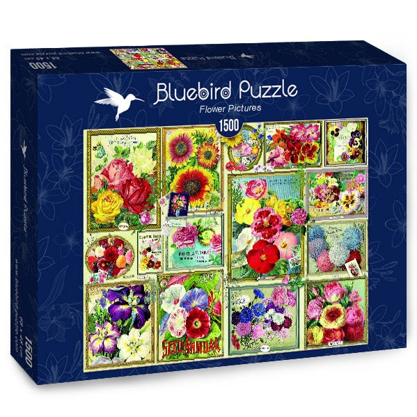 Flower Pictures – 1500 Piece Jigsaw Puzzle (Bluebird Puzzle)