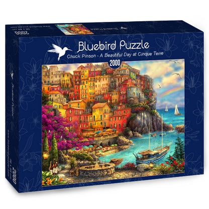 Bluebird Puzzle - A Beautiful Day at Cinque Terre - 2000 Piece Jigsaw Puzzle