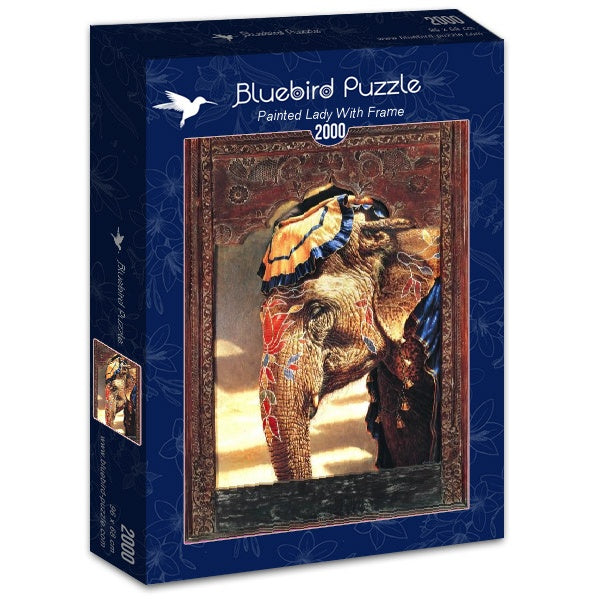 Bluebird Puzzle - Painted Lady With Frame - 2000 Piece Jigsaw Puzzle