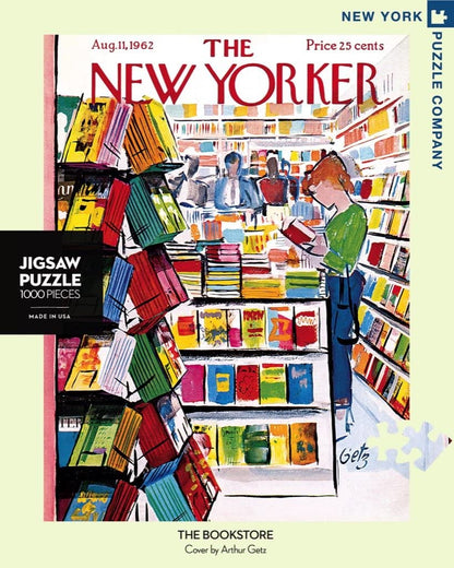 New York Puzzle Company - New Yorker The Bookstore - 1000 Piece Jigsaw Puzzle