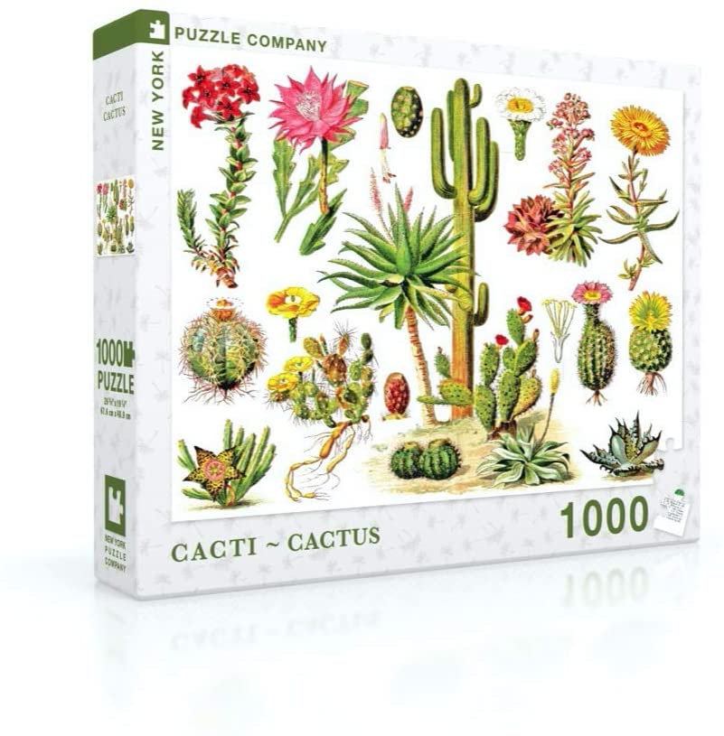 Cactus by Vintage Images – 1000 Piece Jigsaw Puzzle (New York Puzzle Company) - Completed Puzzle