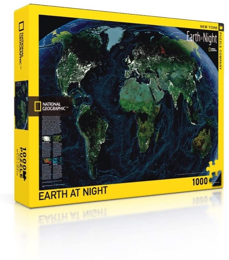 New York Puzzle Company - National Geographic - Earth at Night - 1000 Piece Jigsaw Puzzle