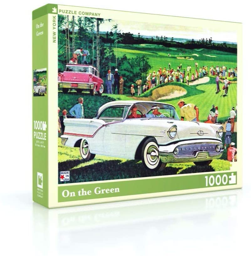 New York Puzzle Company - General Motors - On The Green - 1000 Piece Jigsaw Puzzle