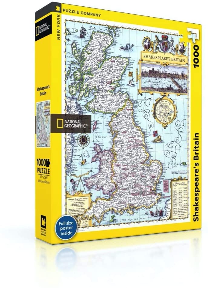 New York Puzzle Company - Shakespeare's Britain - 1000 Piece Jigsaw Puzzle