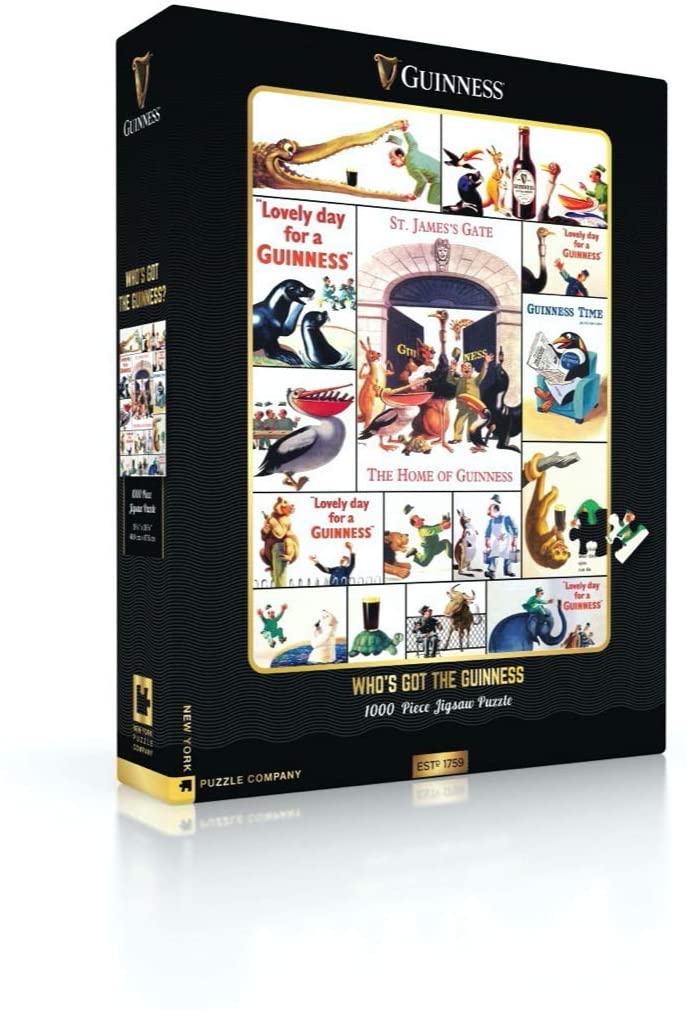 Who's Got The Guinness? – 1000 Piece Jigsaw Puzzle (New York Puzzle Company)