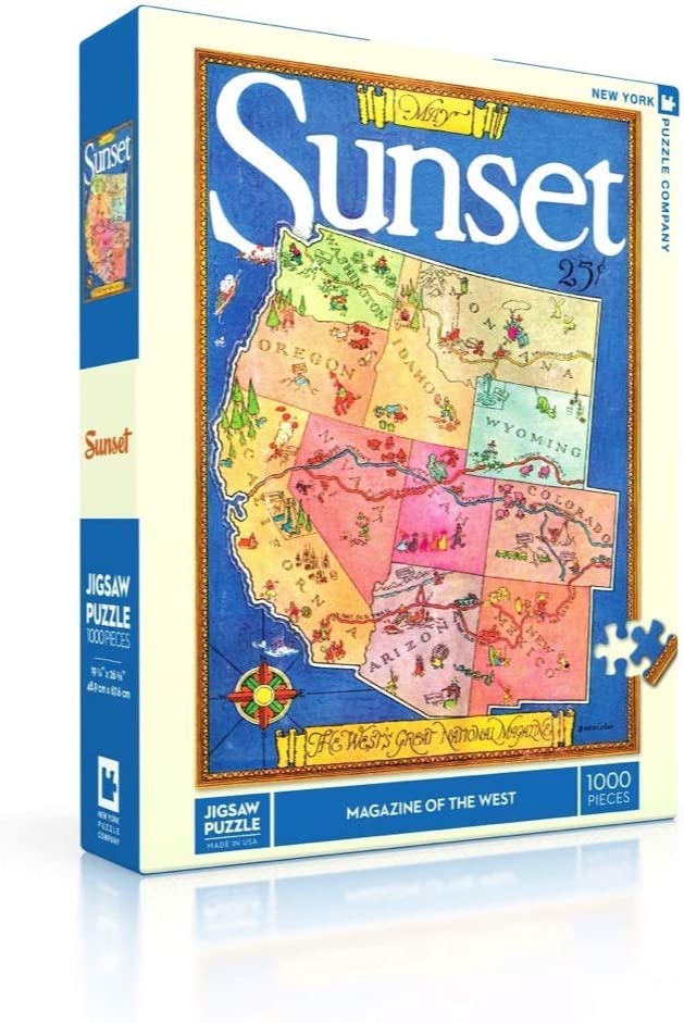 New York Puzzle Company - Sunset Magazine of The West - 1000 Piece Jigsaw Puzzle