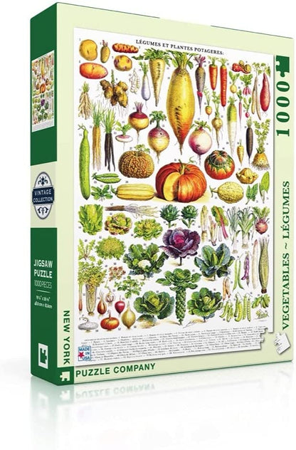 New York Puzzle Company - Vintage Images - Vegetables - 1000 Piece Jigsaw Puzzle
