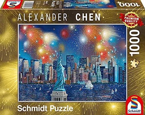 Schmidt - Alexander Chen - Fireworks over New York - 1000 Piece Jigsaw Puzzle