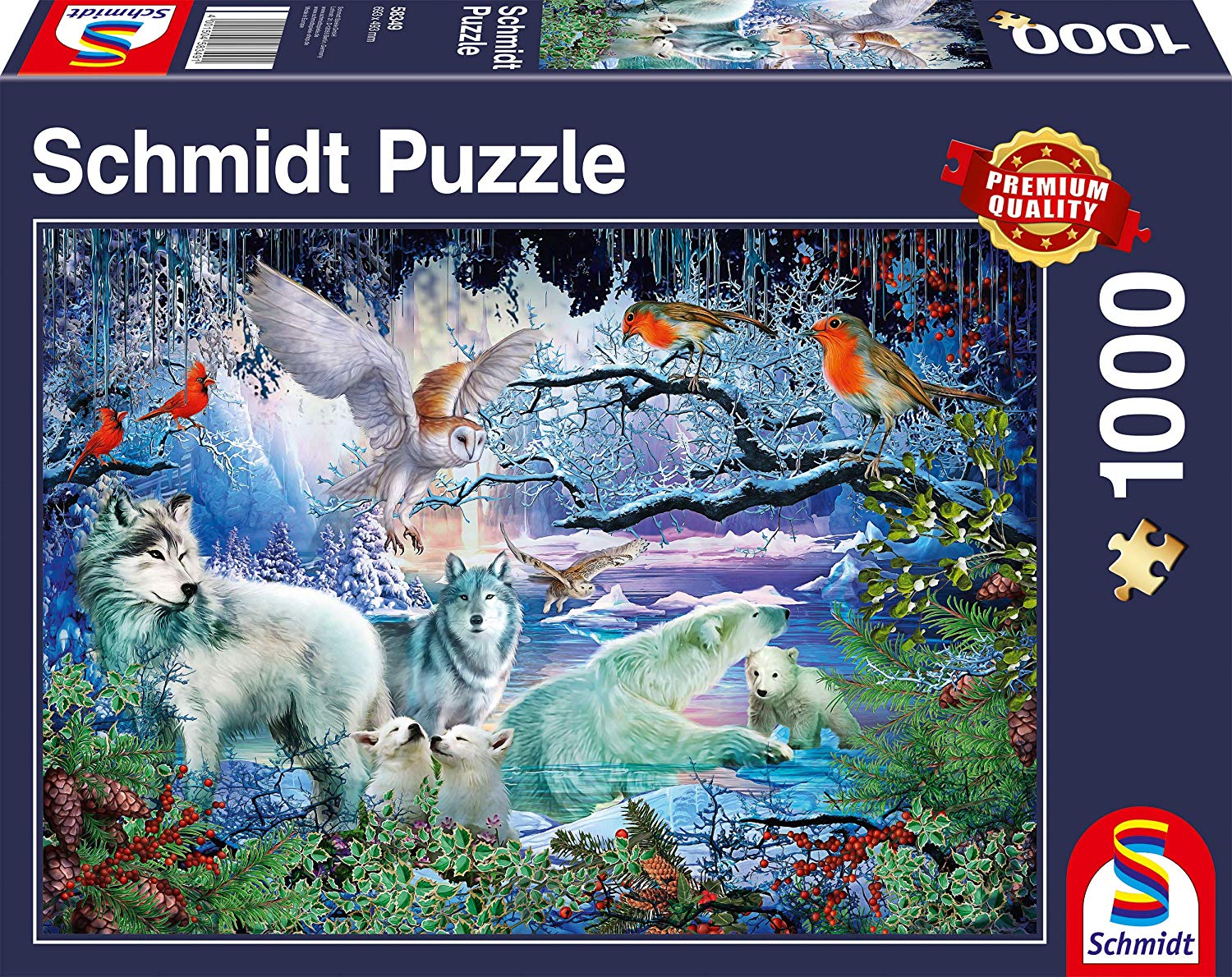 Wolves in the Winter Forest – 1000 Piece Jigsaw Puzzle (Schmidt Spiele)