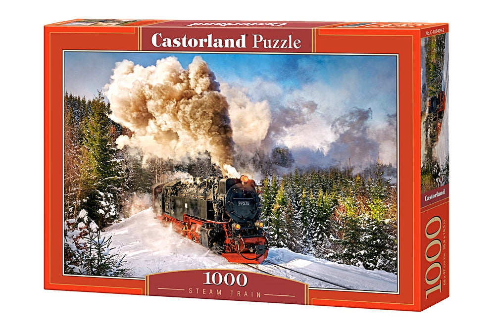 Steam Train – 1000 Piece Jigsaw Puzzle (Castorland) - Completed Puzzle