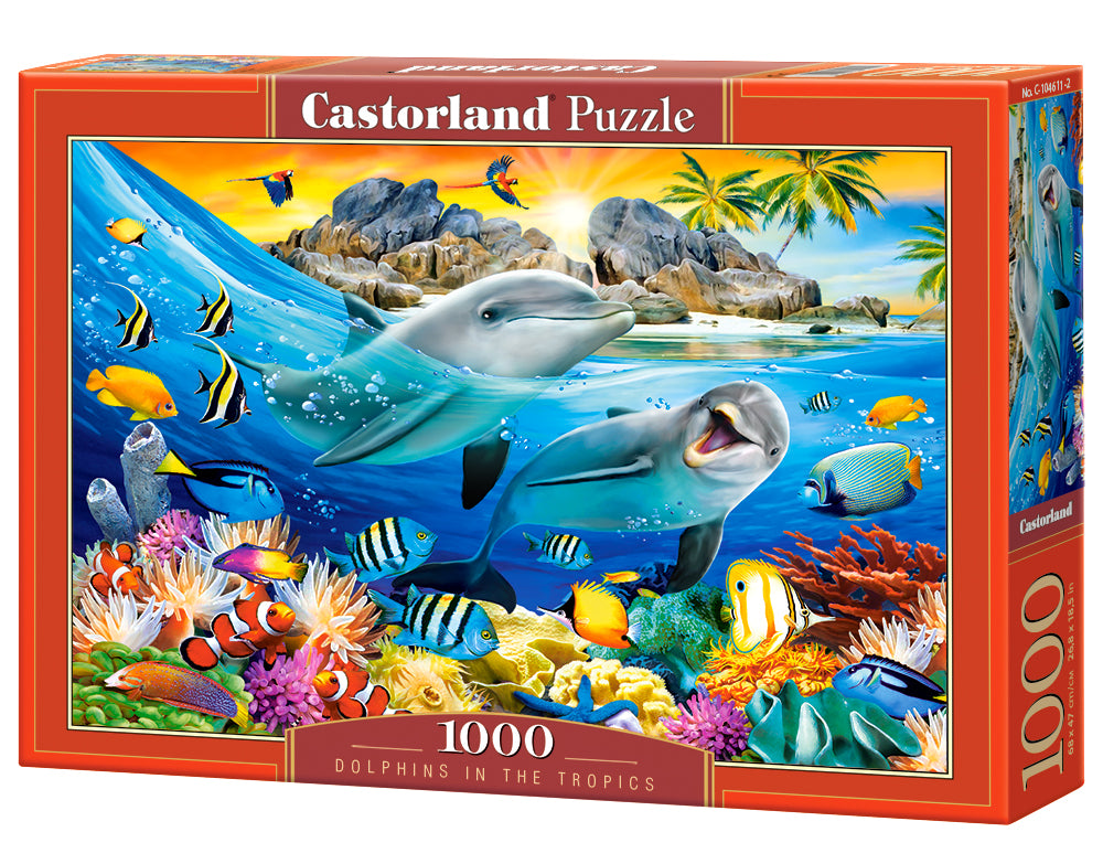 Dolphins in the Tropics – 1000 Piece Jigsaw Puzzle (Castorland)