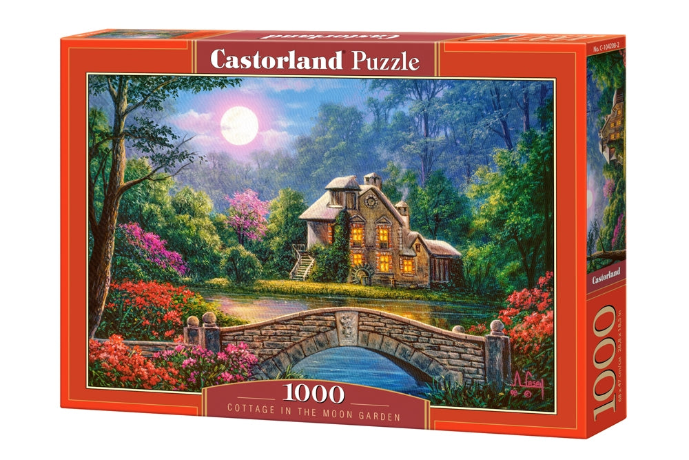 Cottage in The Moon Garden – 1000 Piece Jigsaw Puzzle (Castorland)
