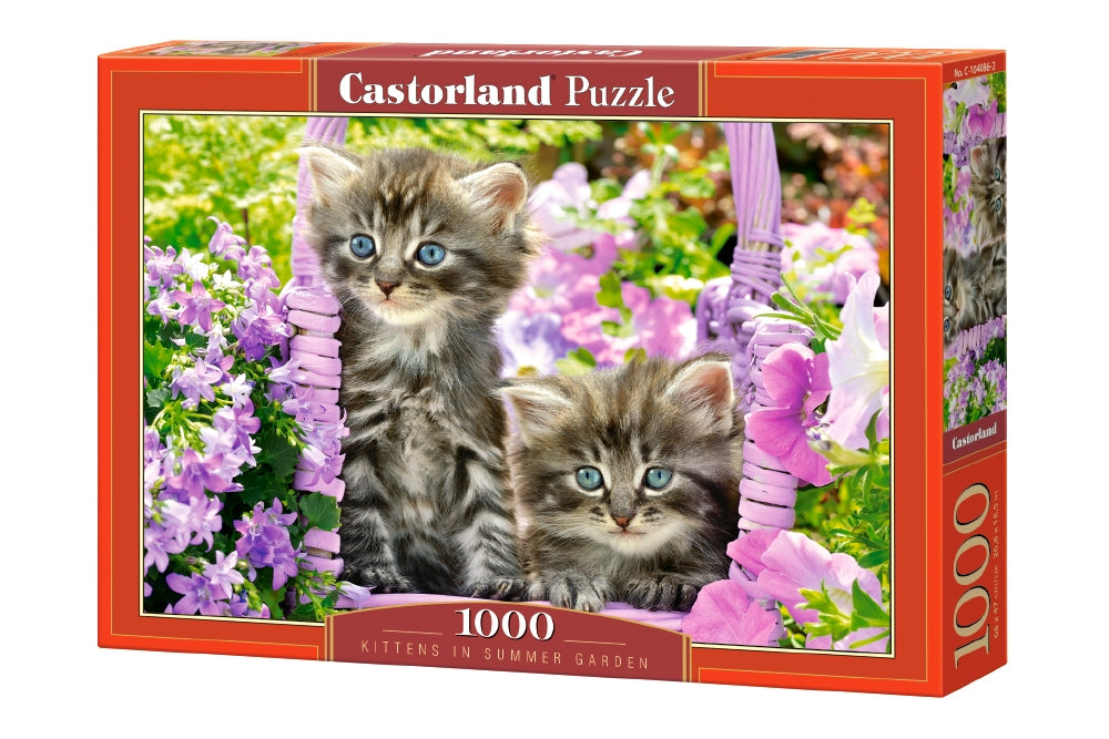 Kittens in Summer Garden – 1000 Piece Jigsaw Puzzle (Castorland)