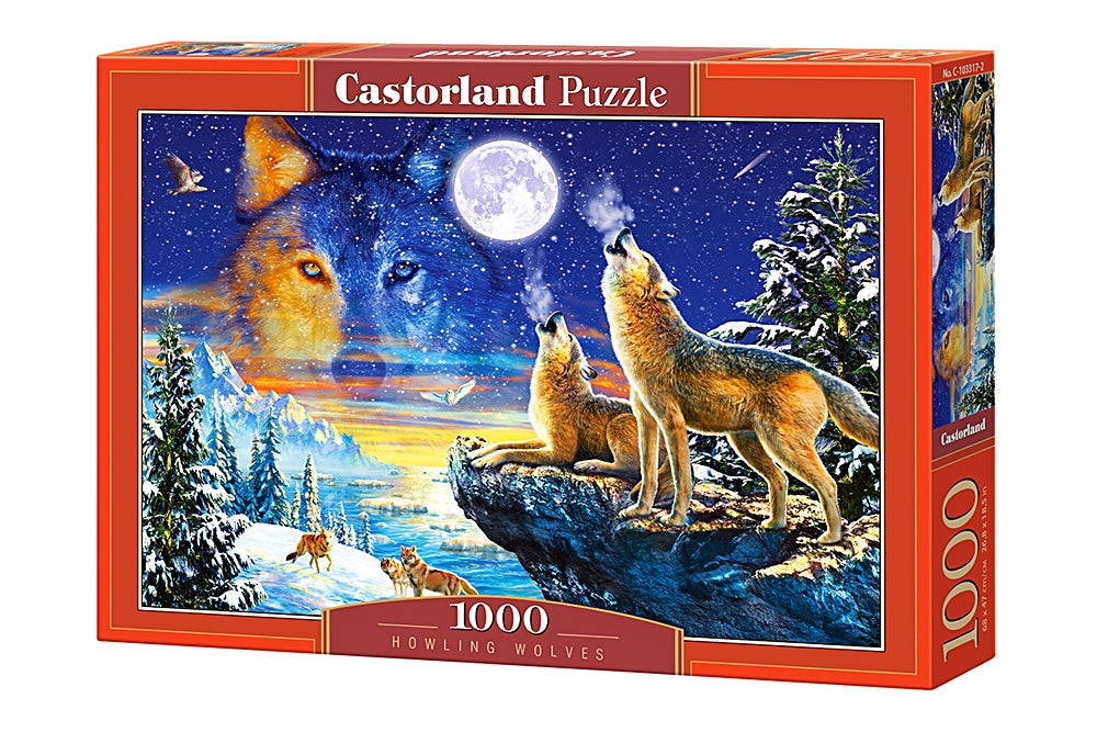 Howling Wolves – 1000 Piece Jigsaw Puzzle (Castorland)