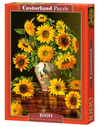 Sunflowers in a Peacock Vase – 1000 Piece Jigsaw Puzzle (Castorland)