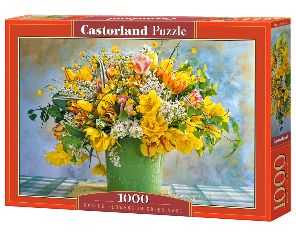 Castorland - Spring Flowers in Green Vase - 1000 Piece Jigsaw Puzzle