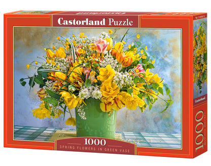 Castorland - Spring Flowers in Green Vase - 1000 Piece Jigsaw Puzzle
