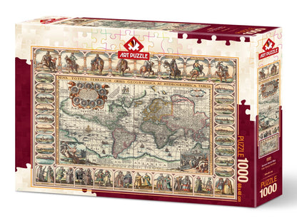 Art Puzzle - Ancient World Map - 1000 Piece Jigsaw Puzzle